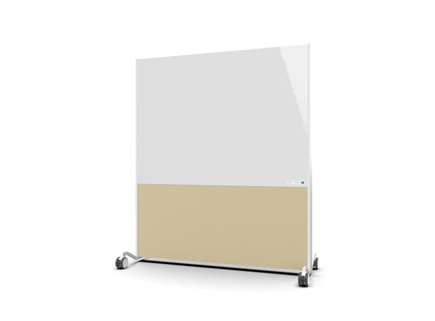 Pendax FlexWall Mobile Whiteboard Hvit/ Lyst Standardstoff 